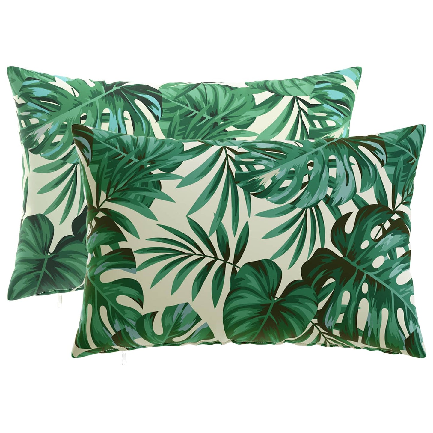 Cushion Cover 2 pcs HEERLEN Leaf Pattern 30 x 50 cm Polyester