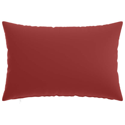 Cushion Cover 6 pcs HEERLEN Wine Red 30 x 50 cm Polyester