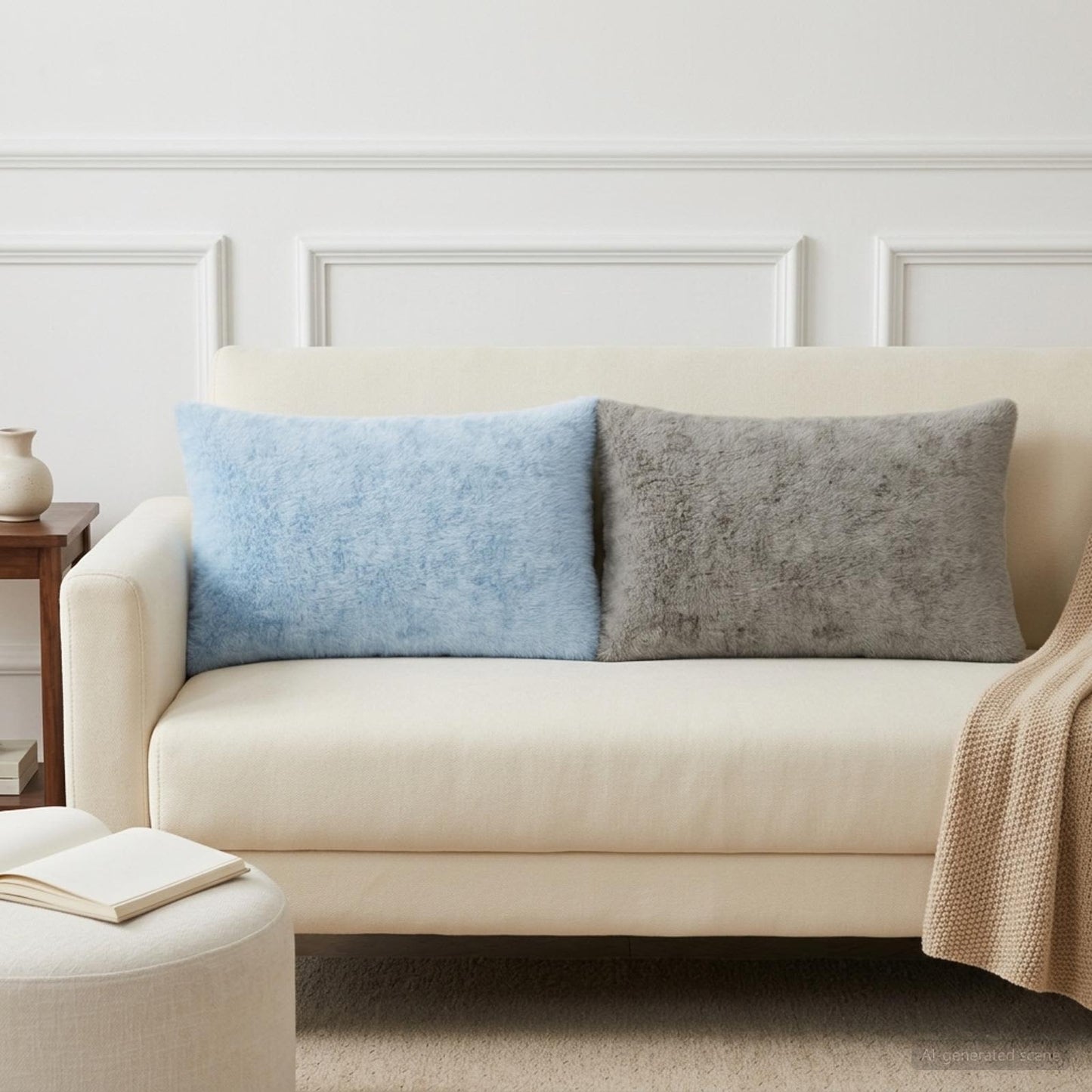Cushion Cover 2 pcs HEERLEN Light Blue 40 x 60 cm