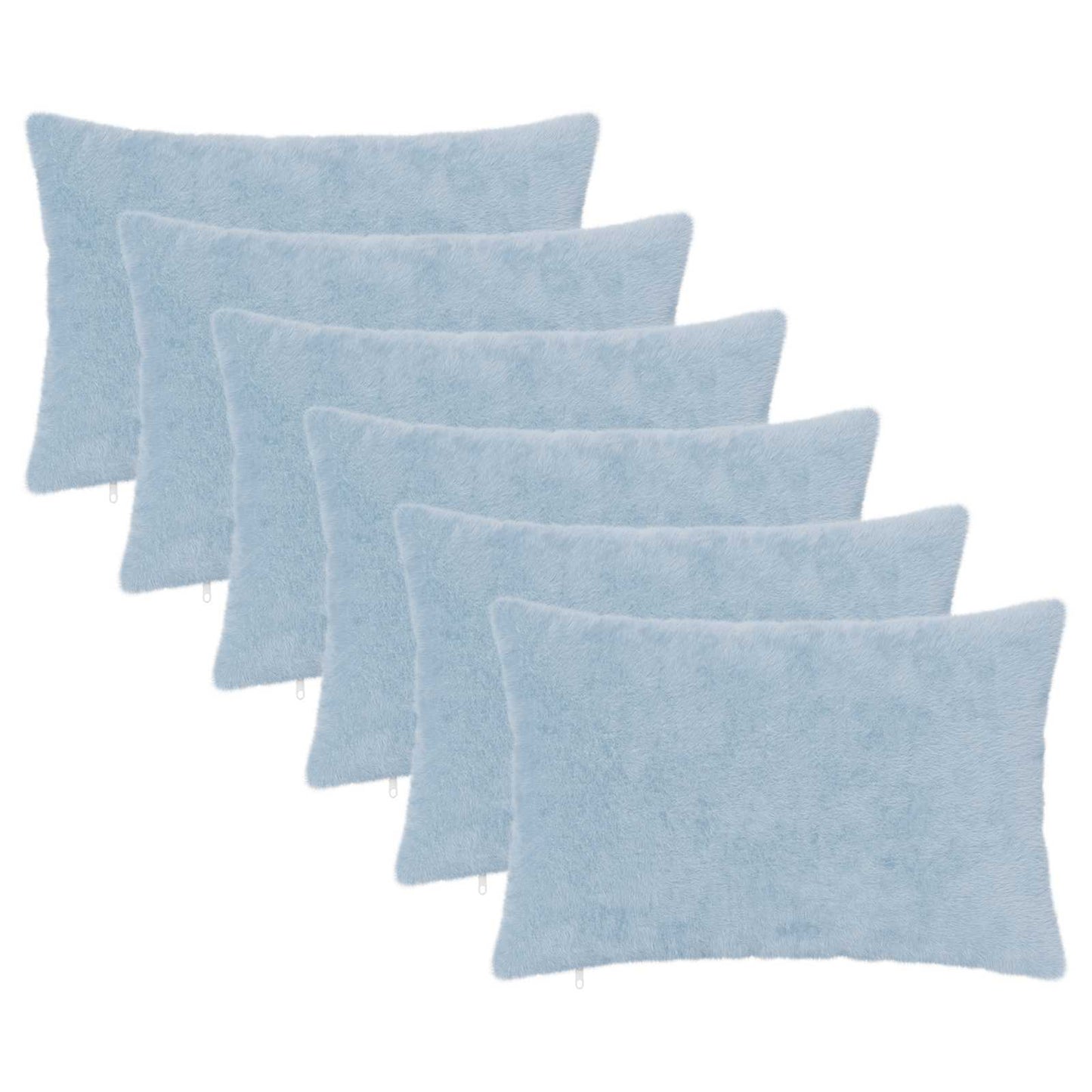 Cushion Cover 6 pcs HEERLEN Light Blue 30 x 50 cm