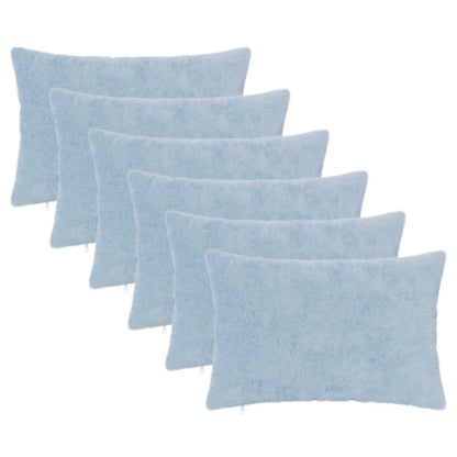 Cushion Cover 6 pcs HEERLEN Light Blue 30 x 50 cm