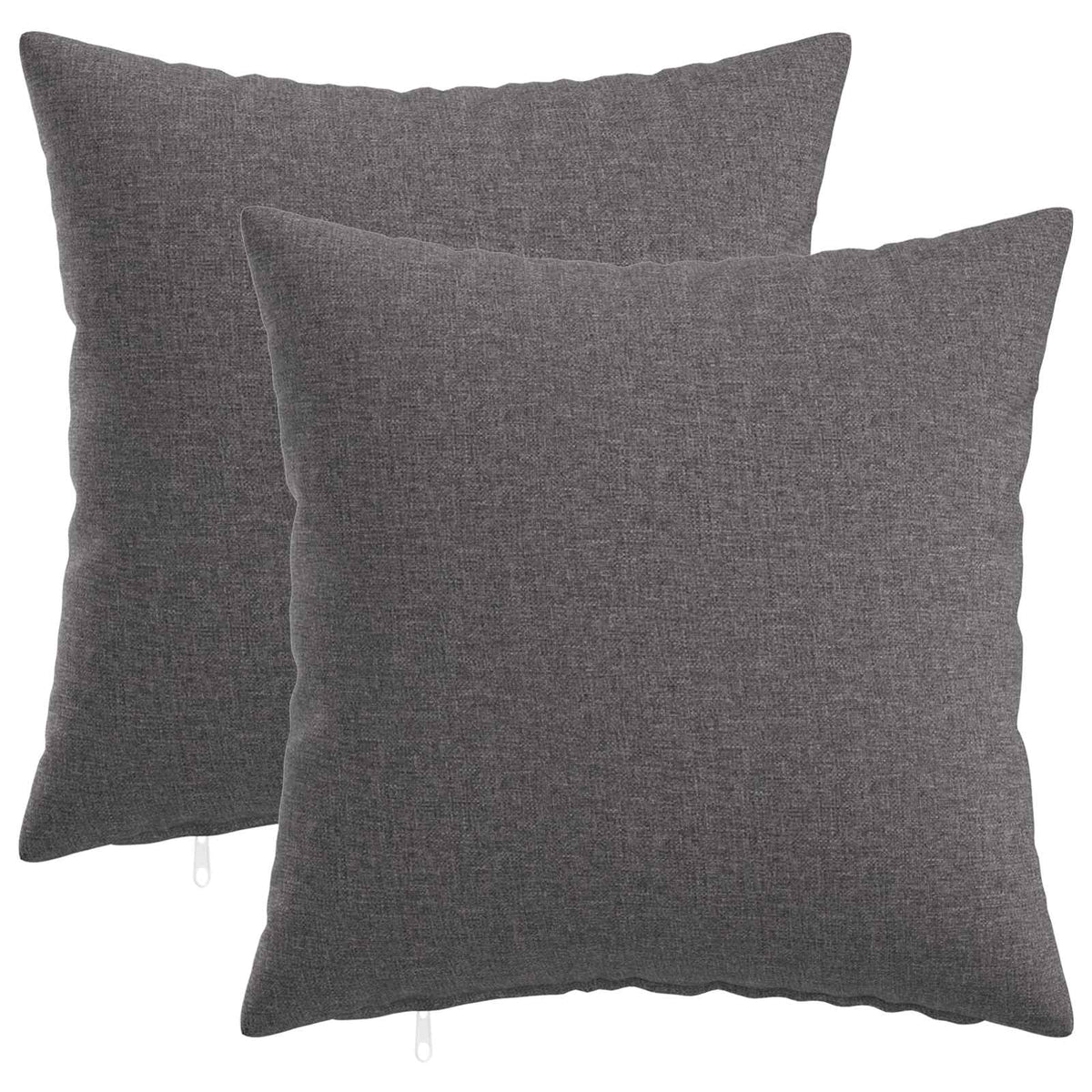 Cushion Cover 2 pcs HEERLEN Light Grey 35 x 35 cm Fabric