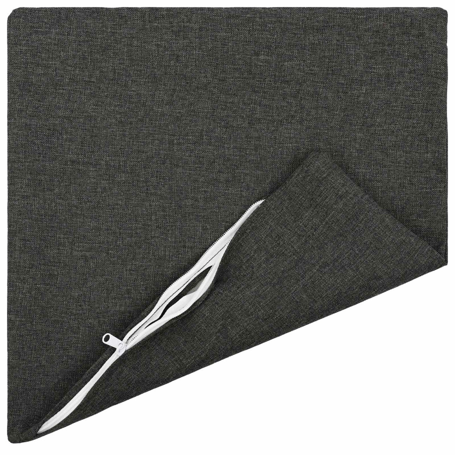 Cushion Cover 2 pcs HEERLEN Dark Grey 35 x 35 cm Fabric