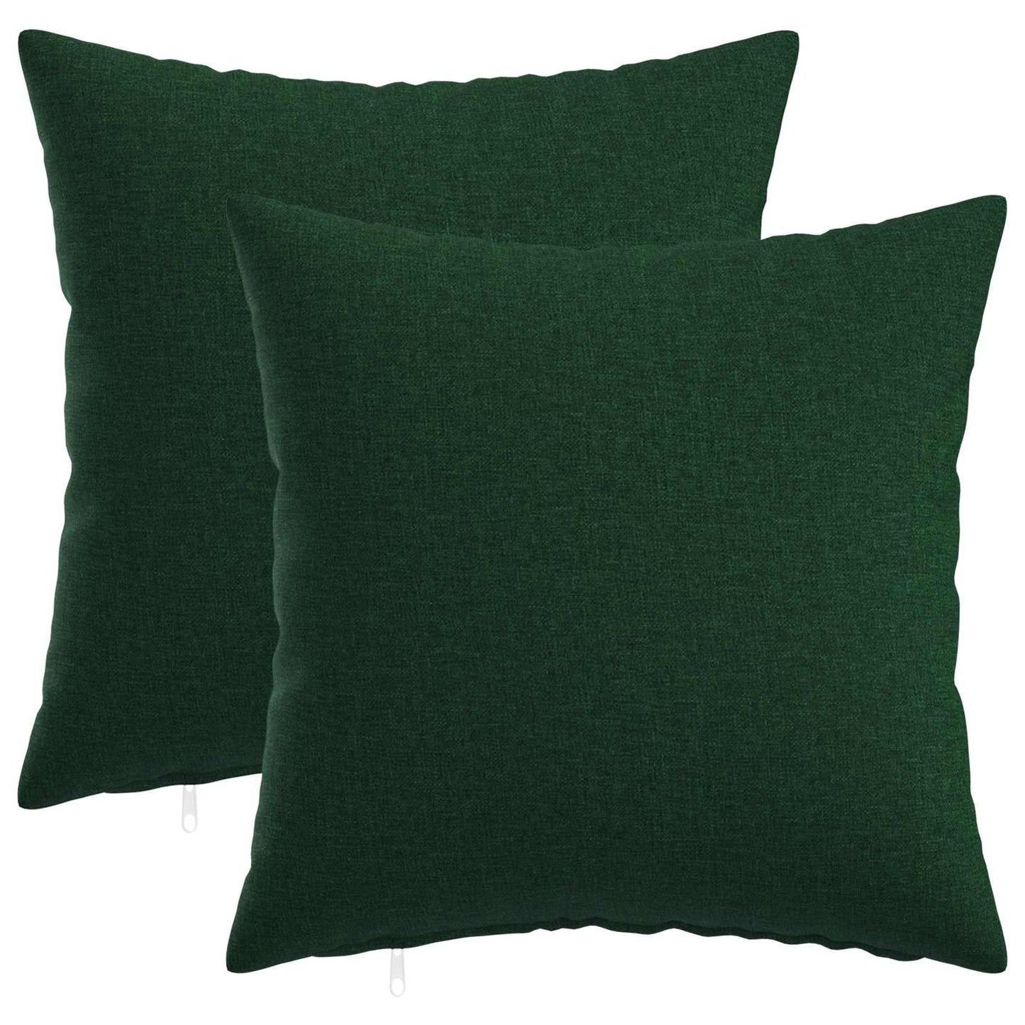 Cushion Cover 2 pcs HEERLEN Dark Green 35 x 35 cm Fabric