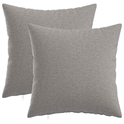 Cushion Cover 2 pcs HEERLEN Cloud Grey 35 x 35 cm Fabric
