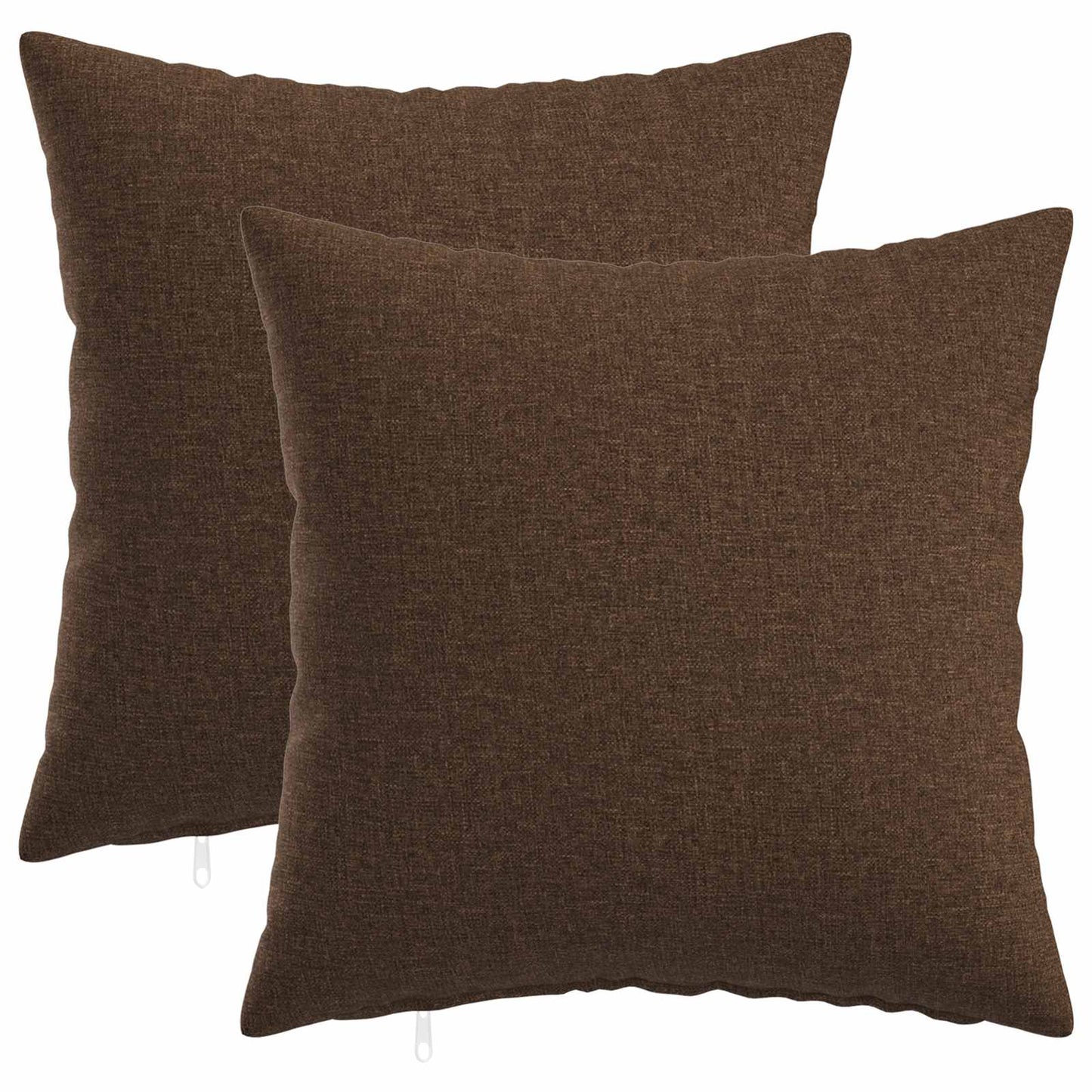 Cushion Cover 2 pcs HEERLEN Brown 35 x 35 cm Fabric
