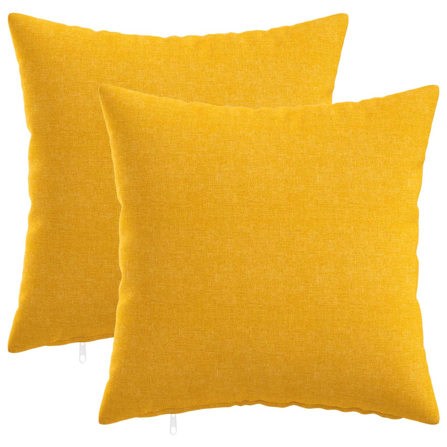 Cushion Cover 2 pcs HEERLEN Light Yellow 35 x 35 cm Fabric
