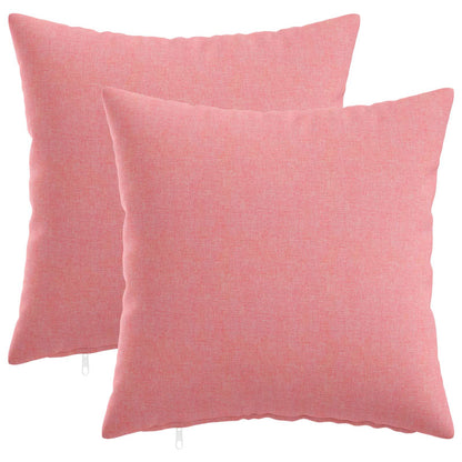 Cushion Cover 2 pcs HEERLEN Pink 35 x 35 cm Fabric