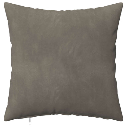 Cushion Cover 6 pcs HEERLEN Light Grey 35 x 35 cm Velvet