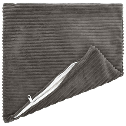 Cushion Cover 6 pcs HEERLEN Dark Grey 35 x 35 cm Corduroy
