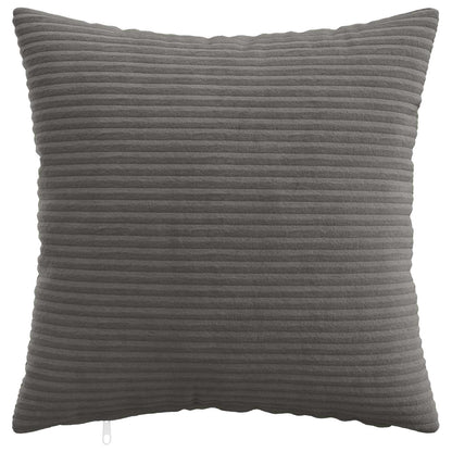 Cushion Cover 6 pcs HEERLEN Dark Grey 35 x 35 cm Corduroy