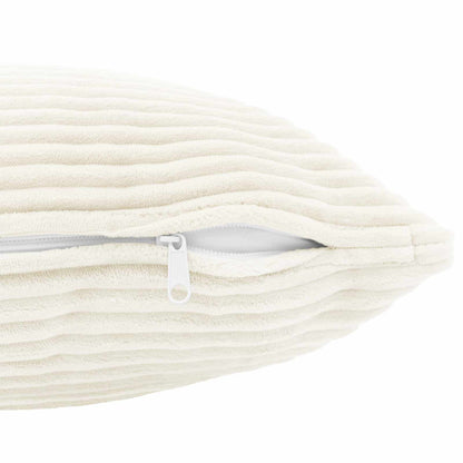 Cushion Cover 6 pcs HEERLEN Cream 35 x 35 cm Corduroy