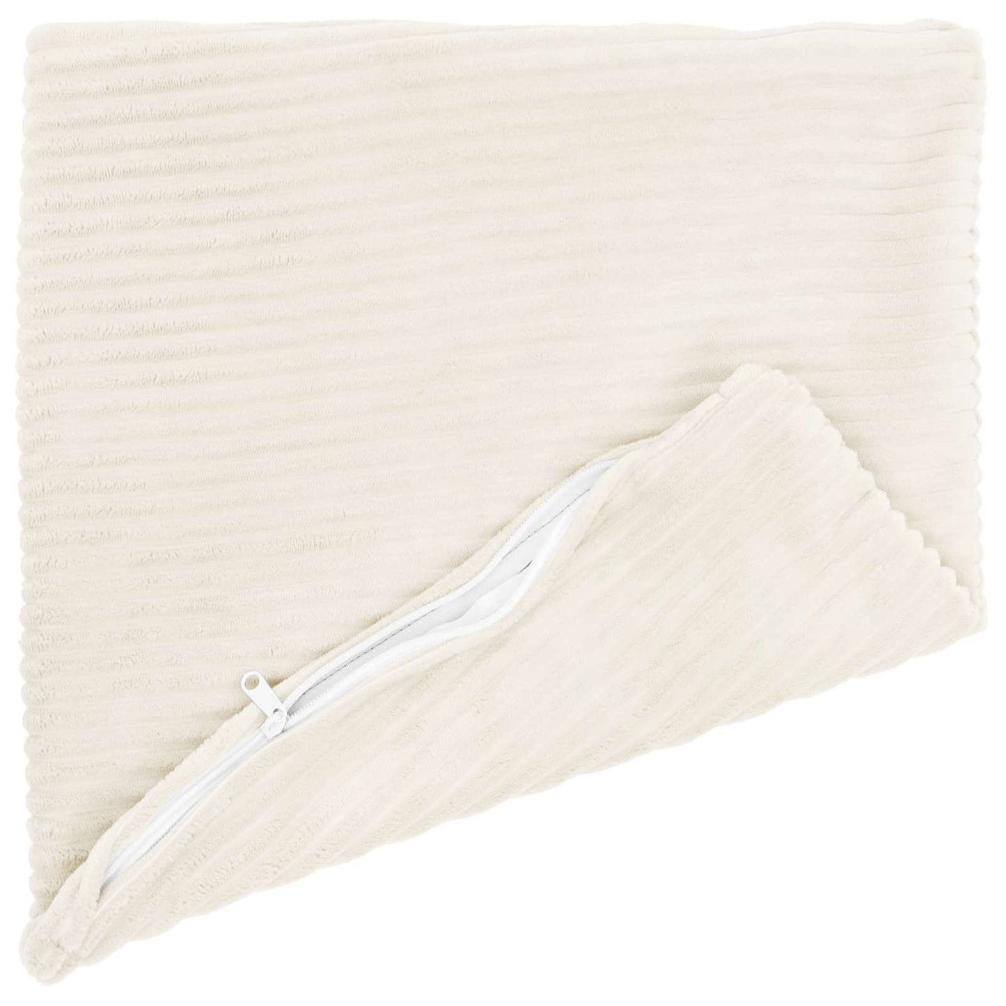 Cushion Cover 6 pcs HEERLEN Cream 35 x 35 cm Corduroy