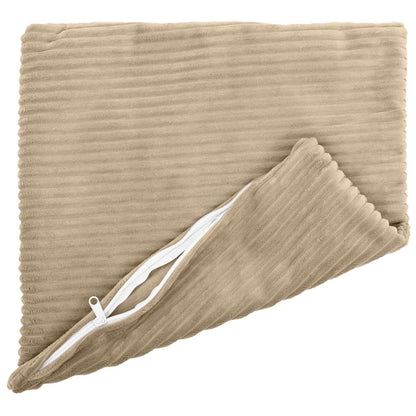 Cushion Cover 2 pcs HEERLEN Taupe 35 x 35 cm Corduroy