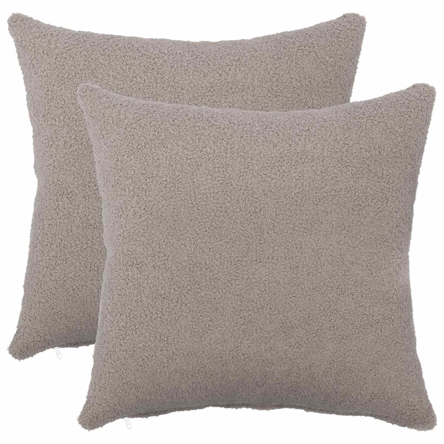 Cushion Cover 2 pcs HEERLEN Light Grey 35 x 35 cm Bouclé