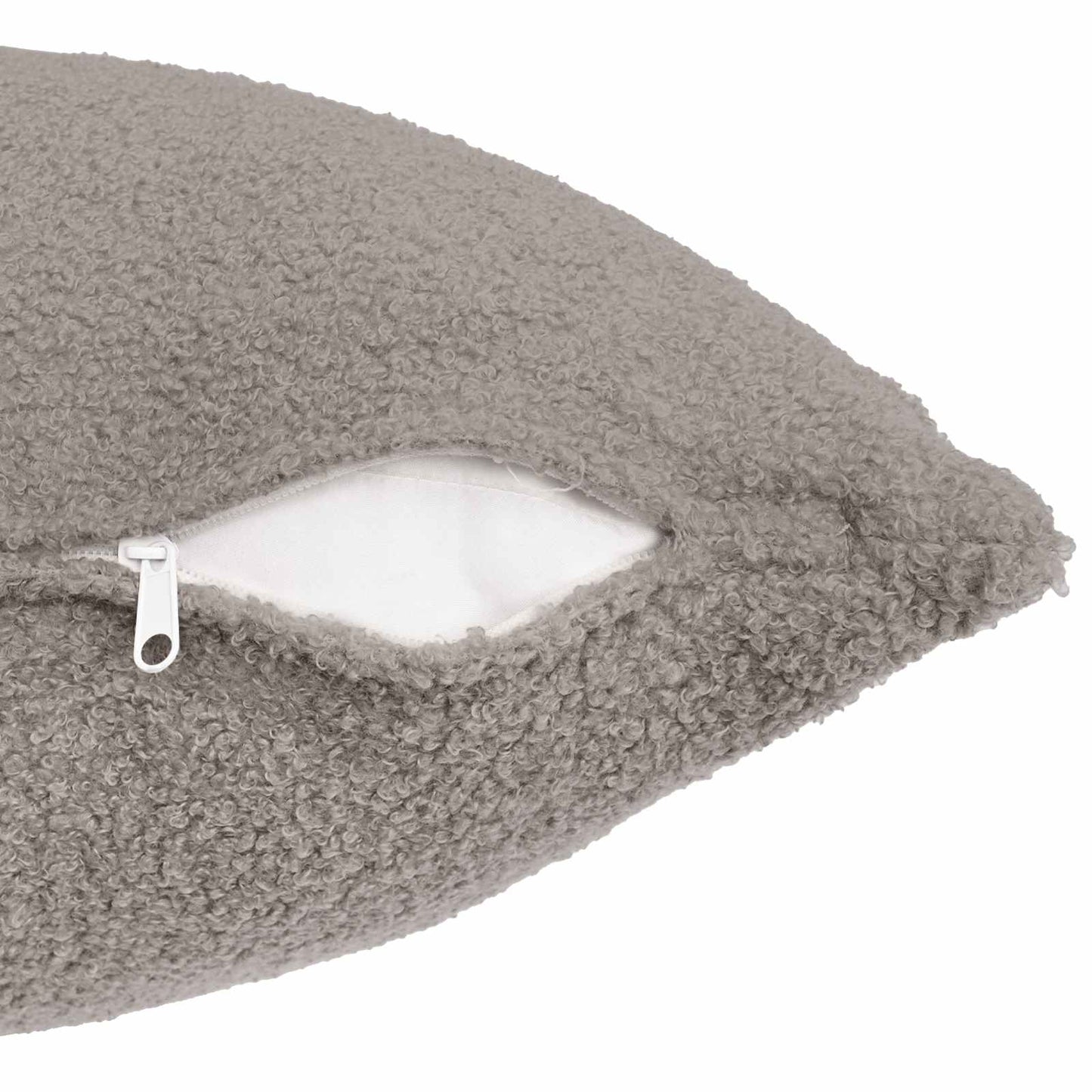 Cushion Cover 6 pcs HEERLEN Light Grey 35 x 35 cm Bouclé