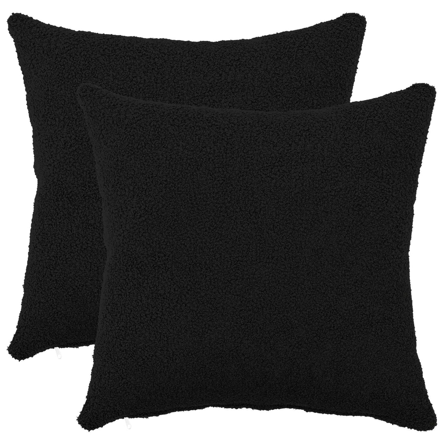 Cushion Cover 2 pcs HEERLEN Black 35 x 35 cm Bouclé