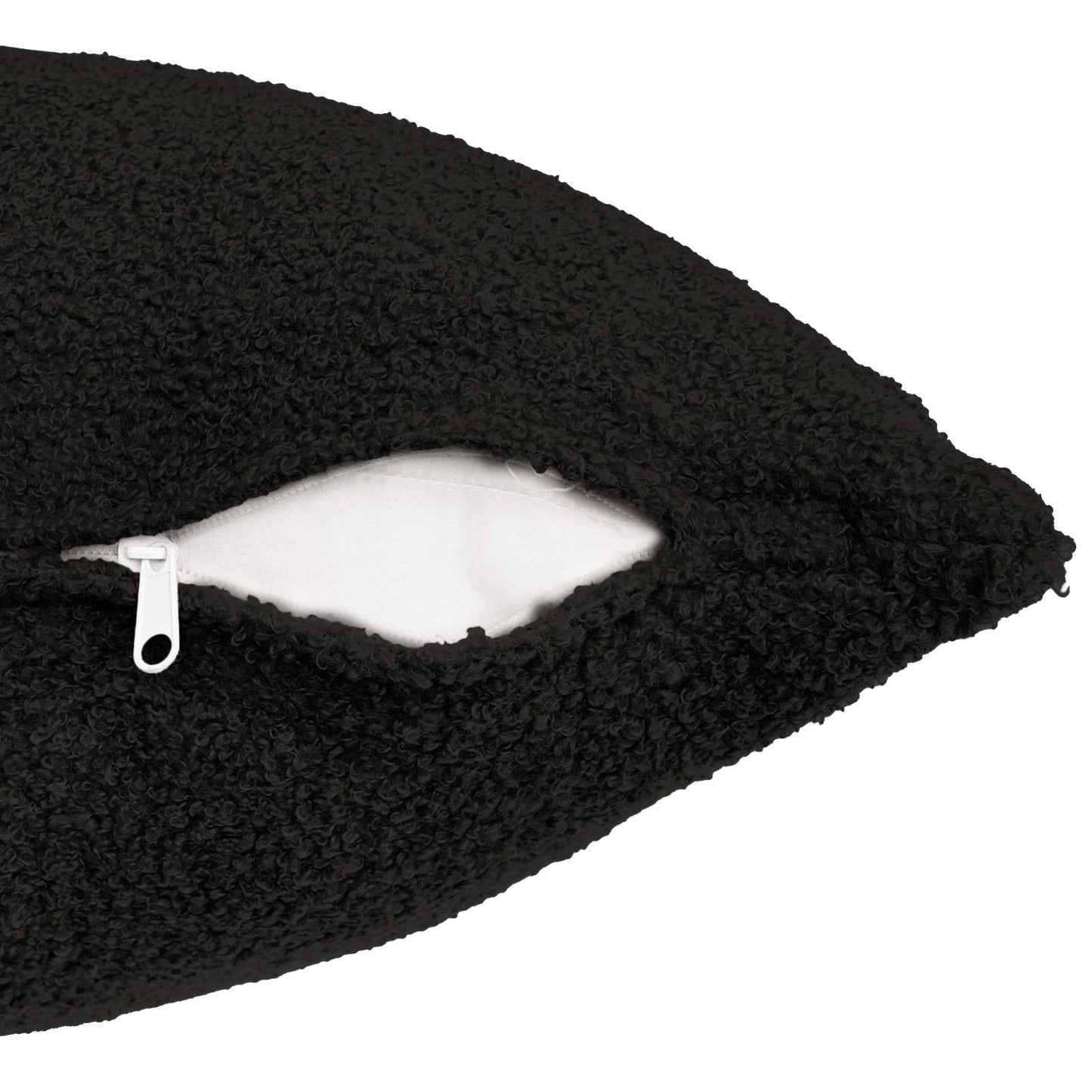 Cushion Cover 6 pcs HEERLEN Black 35 x 35 cm Bouclé