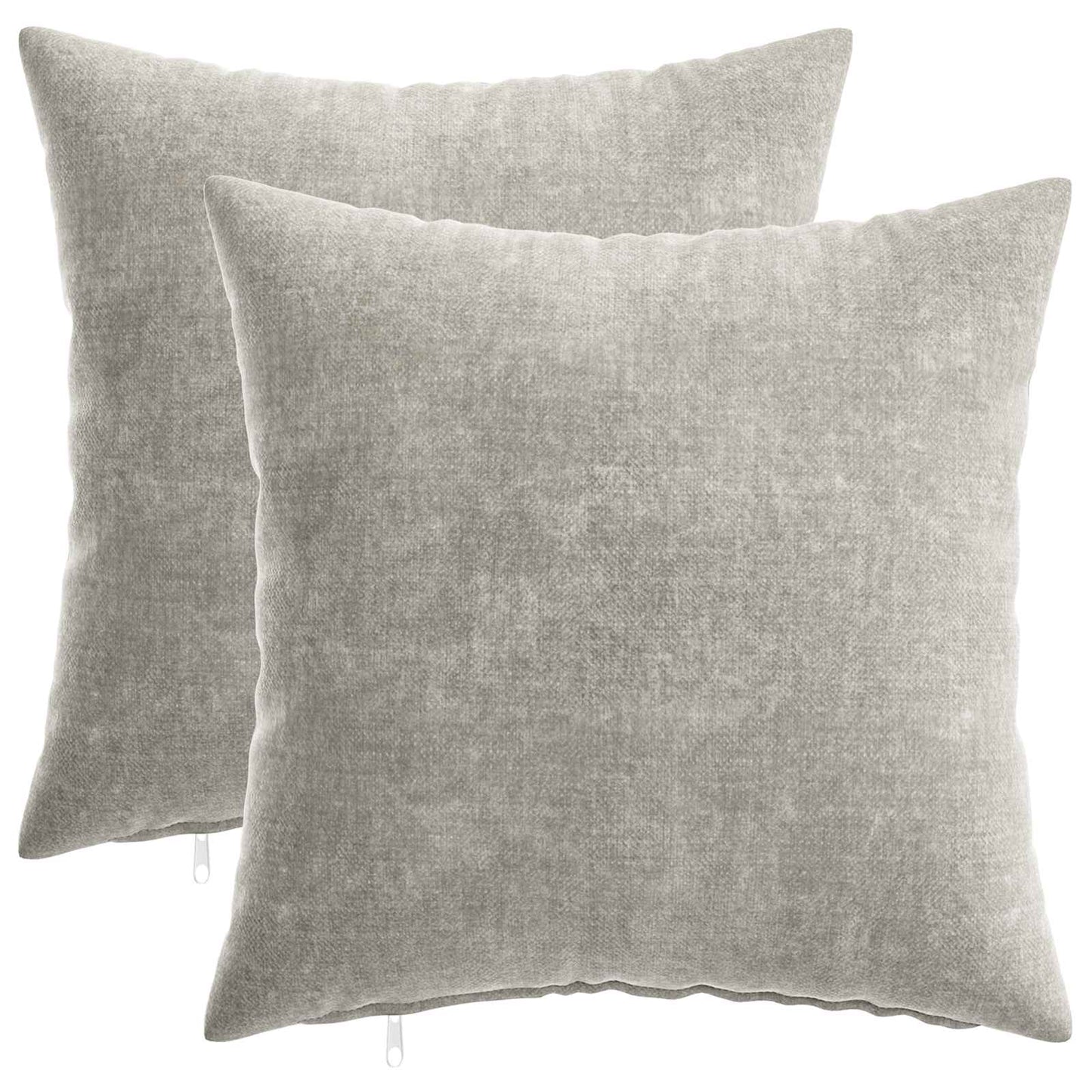 Cushion Cover 2 pcs HEERLEN Light Grey 35 x 35 cm