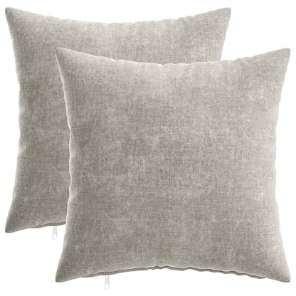 Cushion Cover 2 pcs HEERLEN Light Grey 35 x 35 cm