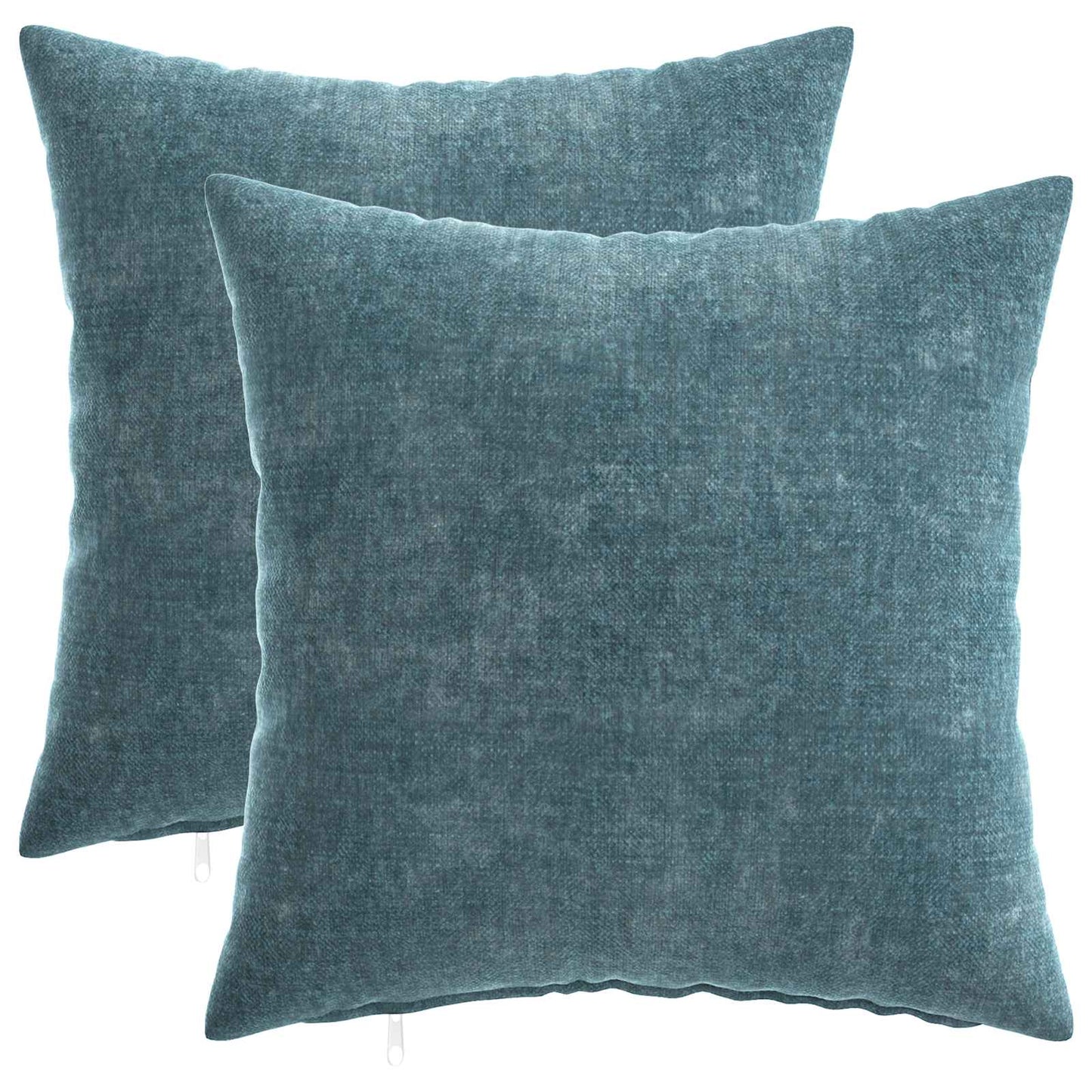 Cushion Cover 2 pcs HEERLEN Blue 35 x 35 cm Chenille Fabric