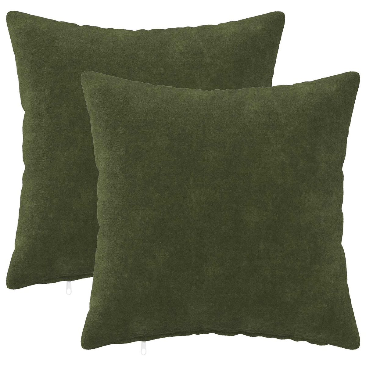 Cushion Cover 2 pcs HEERLEN Green 35 x 35 cm Microfiber Fleece