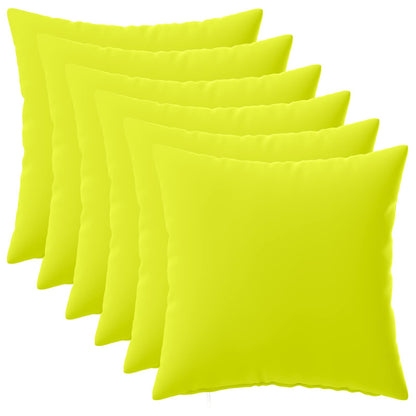 Cushion Cover 6 pcs HEERLEN Bright Green 35 x 35 cm Polyester