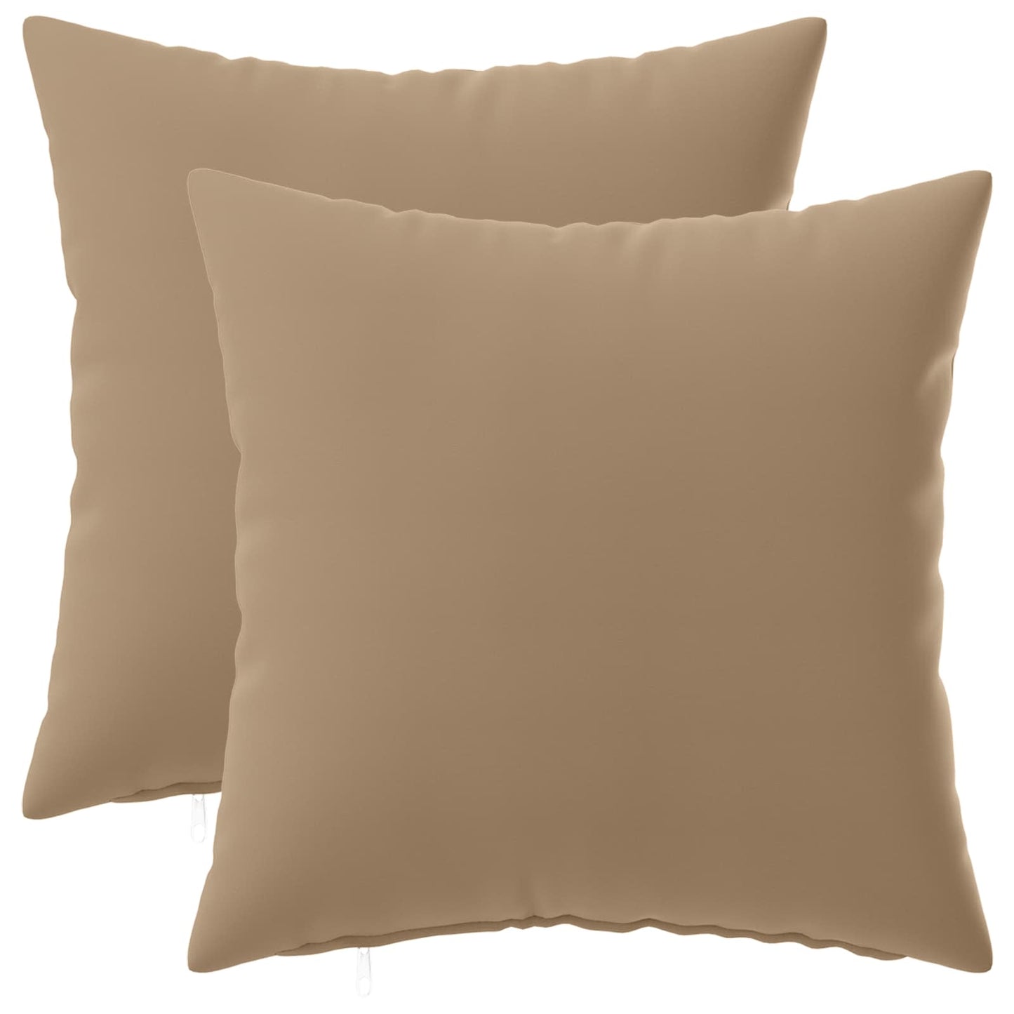 Cushion Cover 2 pcs HEERLEN Taupe 35 x 35 cm Polyester