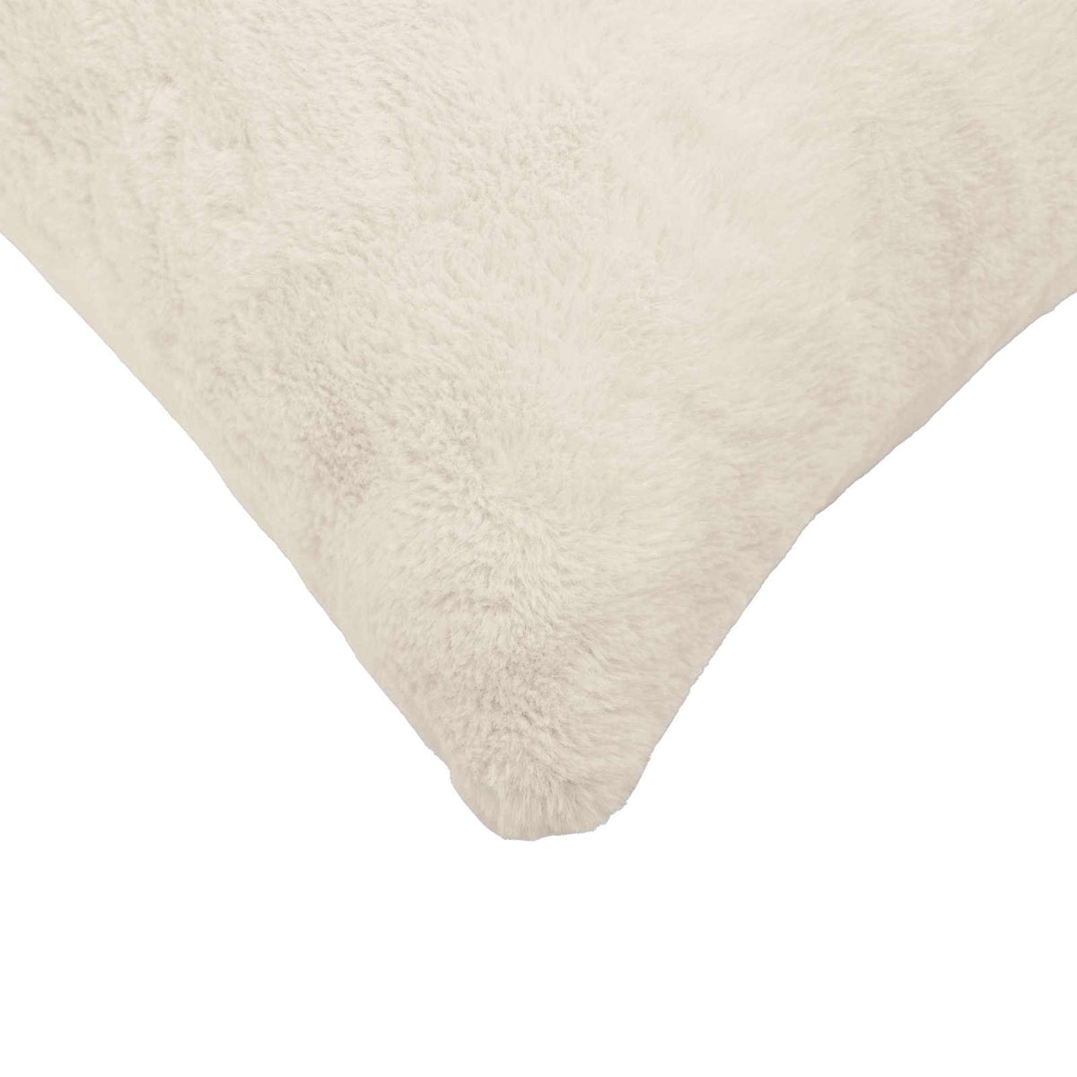 Cushion Cover 6 pcs HEERLEN White 35 x 35 cm Faux Rabbit Fur
