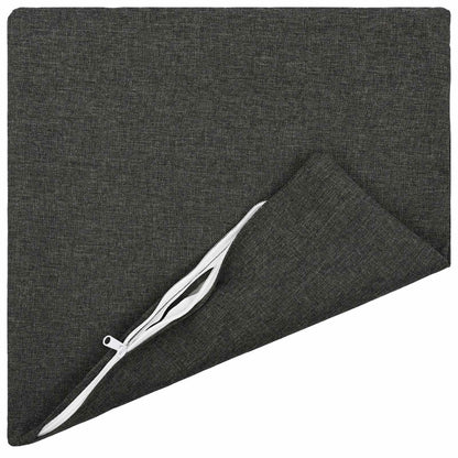 Cushion Cover 2 pcs HEERLEN Dark Grey 40 x 40 cm Fabric