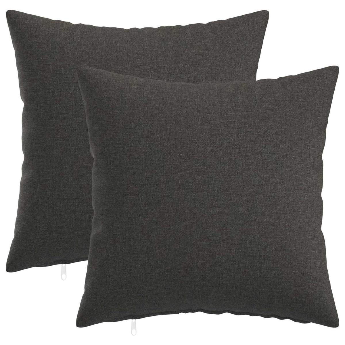 Cushion Cover 2 pcs HEERLEN Dark Grey 40 x 40 cm Fabric