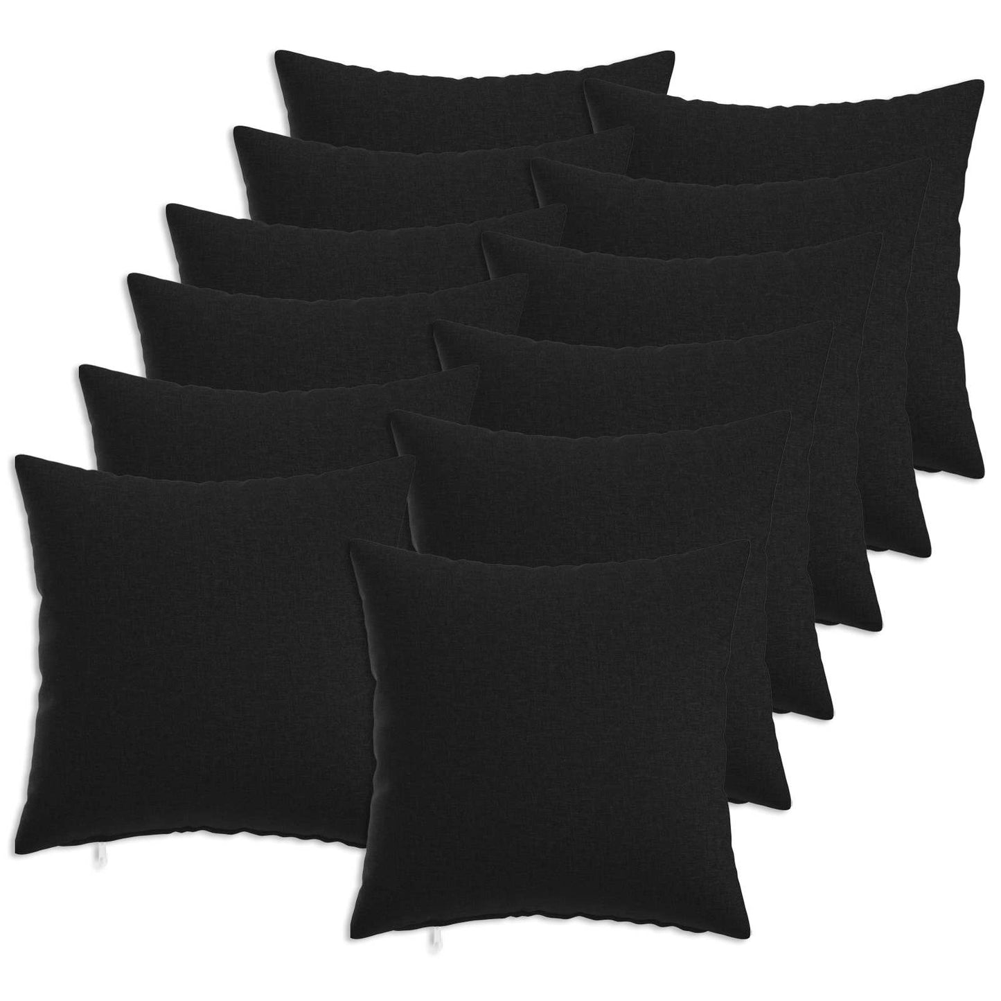 Cushion Cover 12 pcs HEERLEN Black 40 x 40 cm Fabric