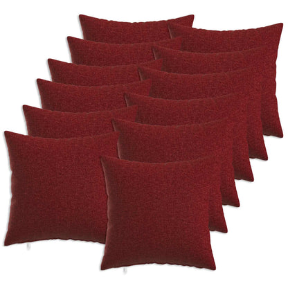 Cushion Cover 12 pcs HEERLEN Wine Red 40 x 40 cm Fabric