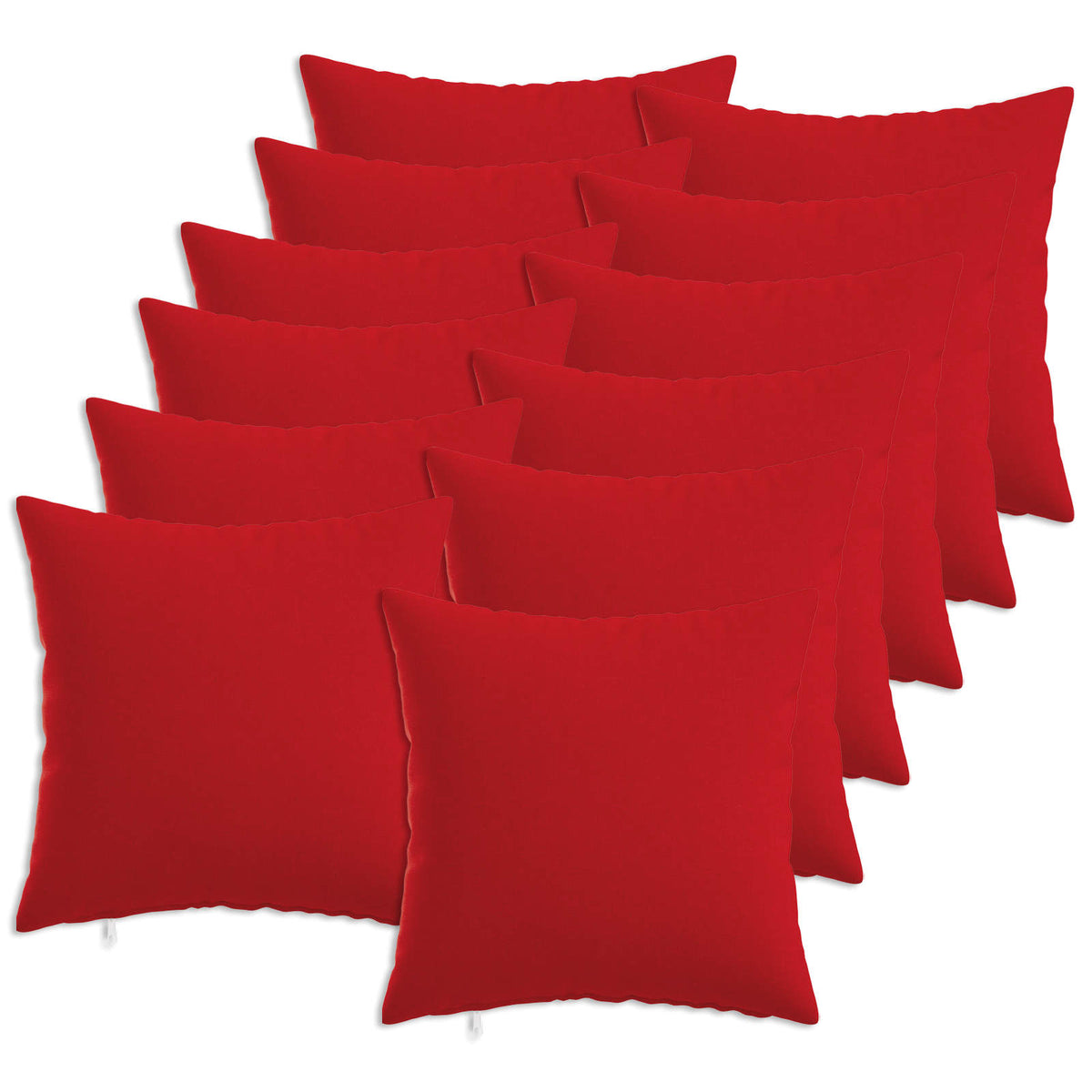 Cushion Cover 12 pcs HEERLEN Red 40 x 40 cm Fabric