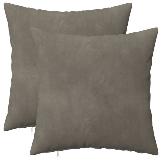 Cushion Cover 2 pcs HEERLEN Light Grey 40 x 40 cm Velvet