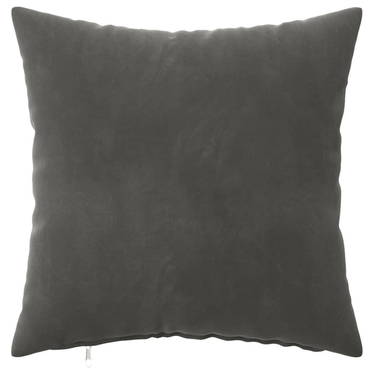 Cushion Cover 2 pcs HEERLEN Dark Grey 40 x 40 cm Velvet