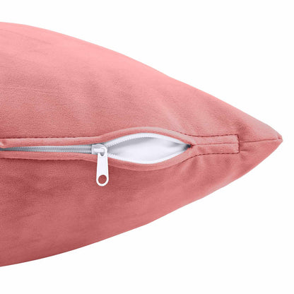 Cushion Cover 6 pcs HEERLEN Pink 40 x 40 cm Velvet
