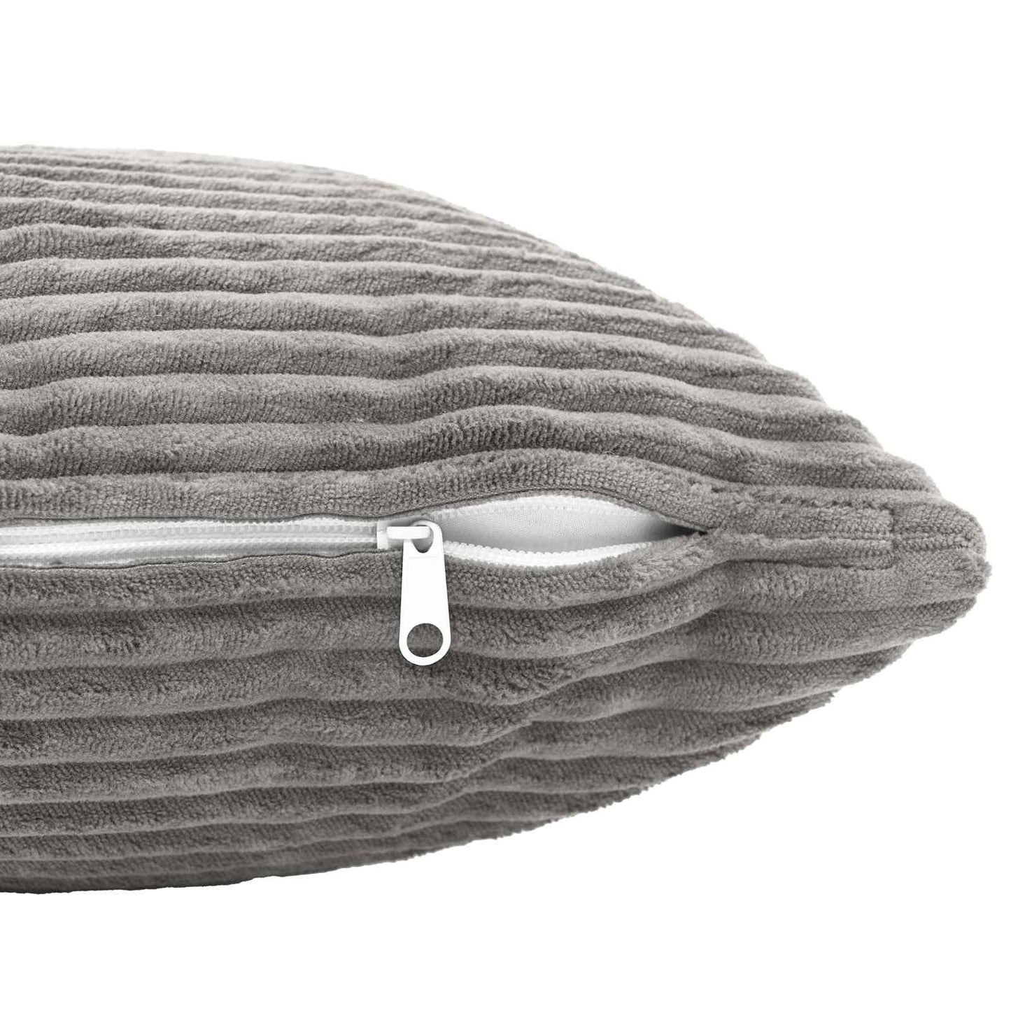 Cushion Cover 6 pcs HEERLEN Light Grey 40 x 40 cm Corduroy