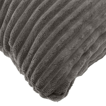 Cushion Cover 6 pcs HEERLEN Dark Grey 40 x 40 cm Corduroy