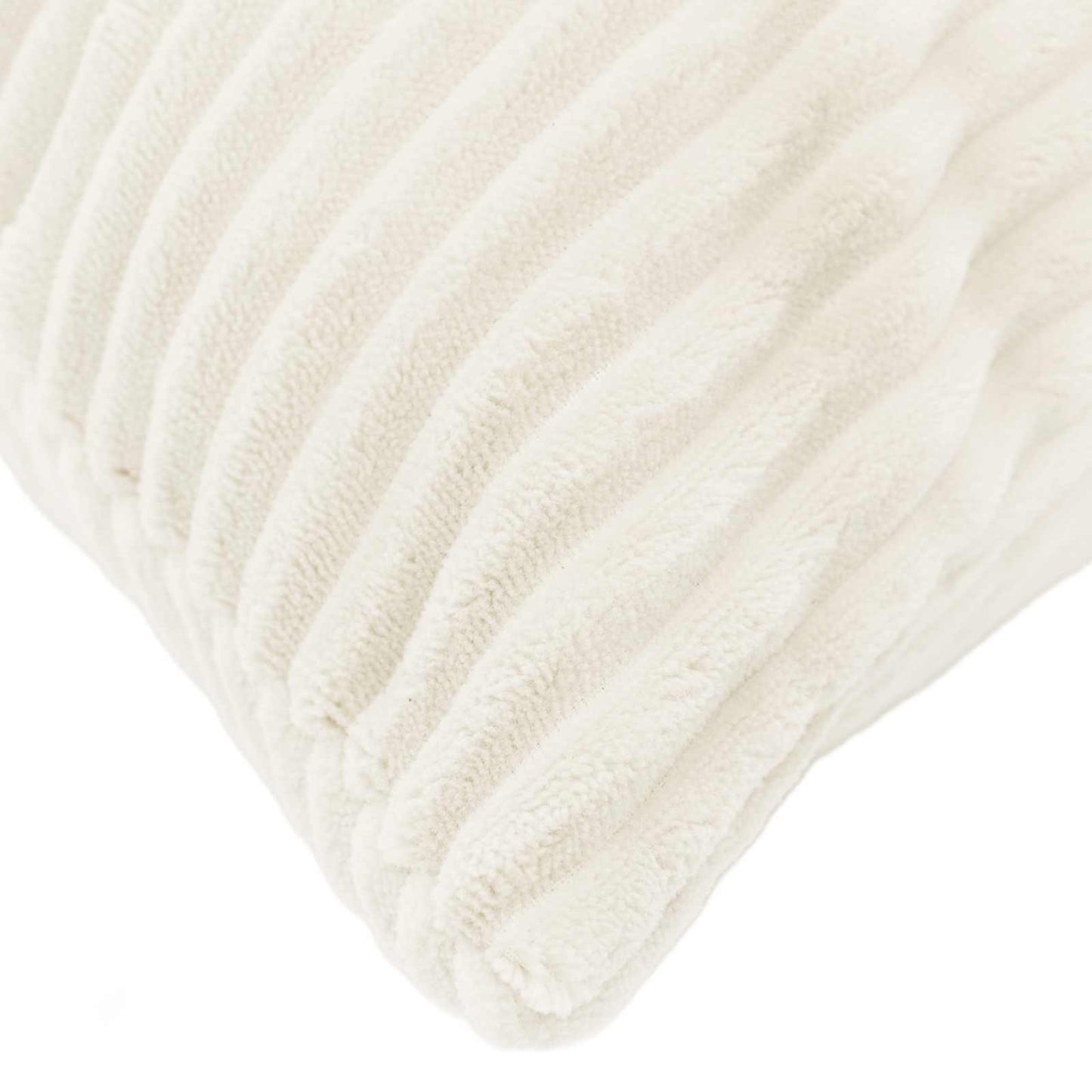 Cushion Cover 12 pcs HEERLEN Cream 40 x 40 cm Corduroy