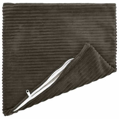 Cushion Cover 2 pcs HEERLEN Anthracite 40 x 40 cm Corduroy
