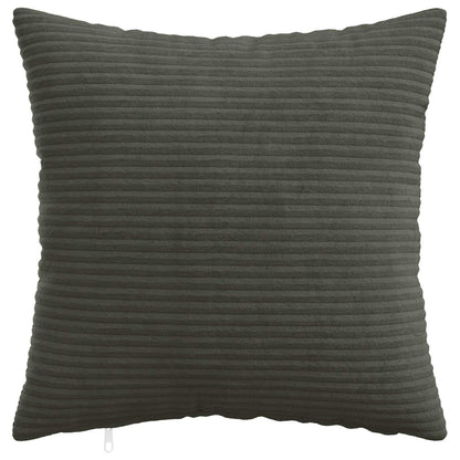 Cushion Cover 6 pcs HEERLEN Anthracite 40 x 40 cm Corduroy