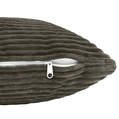 Cushion Cover 12 pcs HEERLEN Anthracite 40 x 40 cm Corduroy