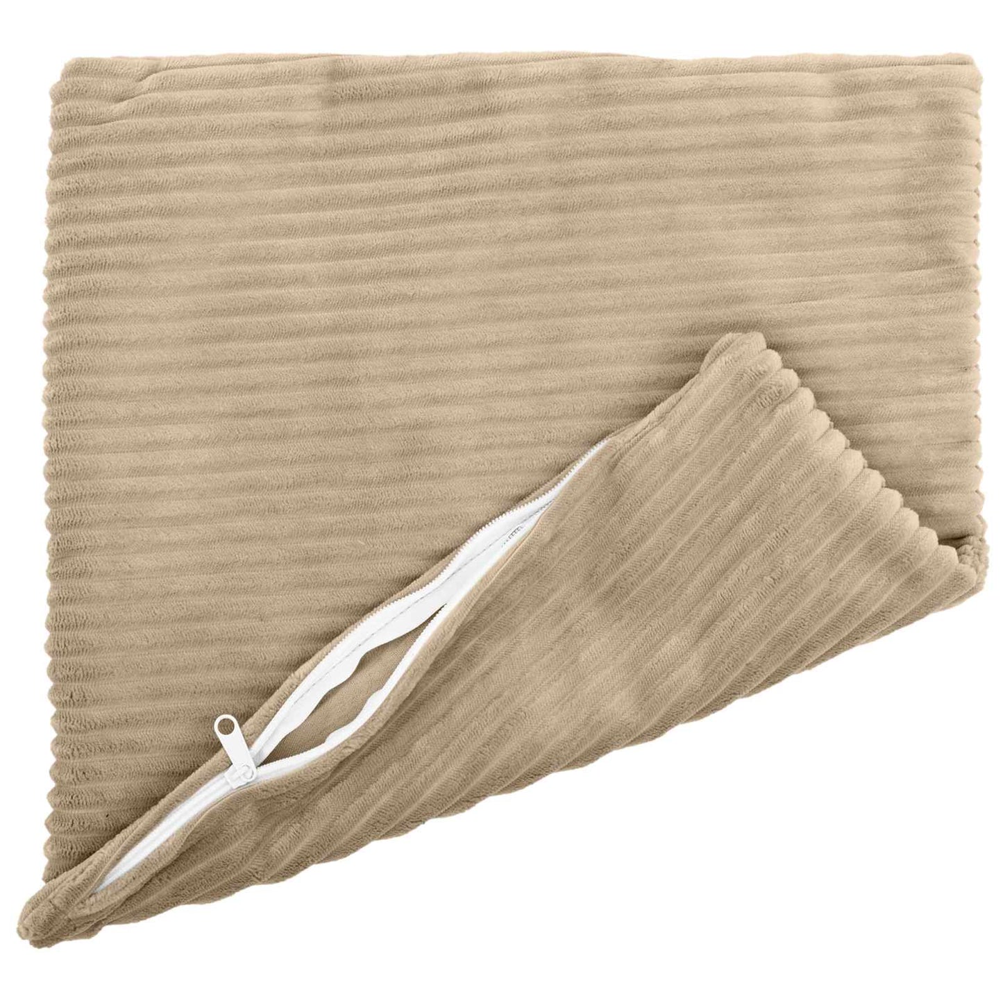 Cushion Cover 2 pcs HEERLEN Taupe 40 x 40 cm Corduroy