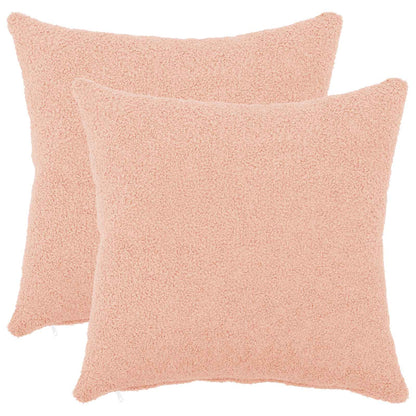 Cushion Cover 2 pcs HEERLEN Pink 40 x 40 cm Bouclé
