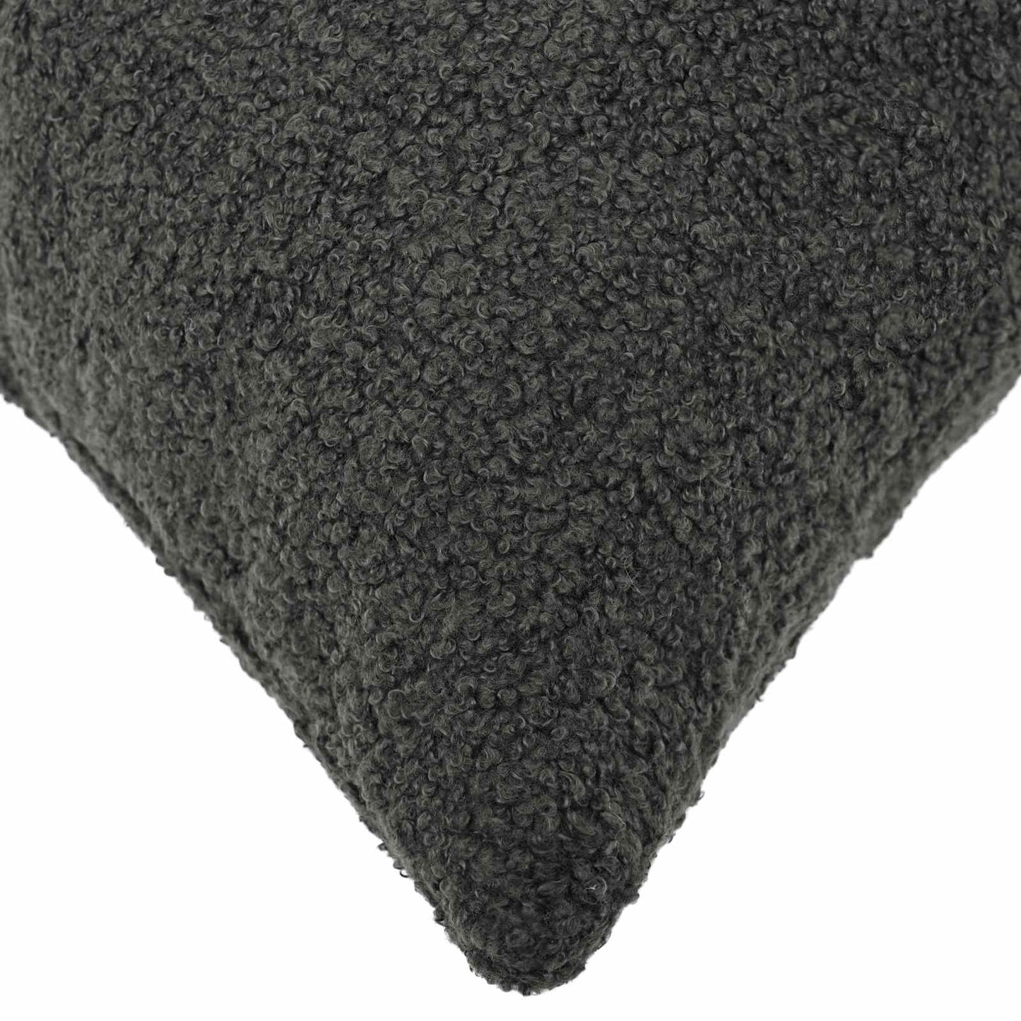 Cushion Cover 12 pcs HEERLEN Dark Grey 40 x 40 cm Bouclé