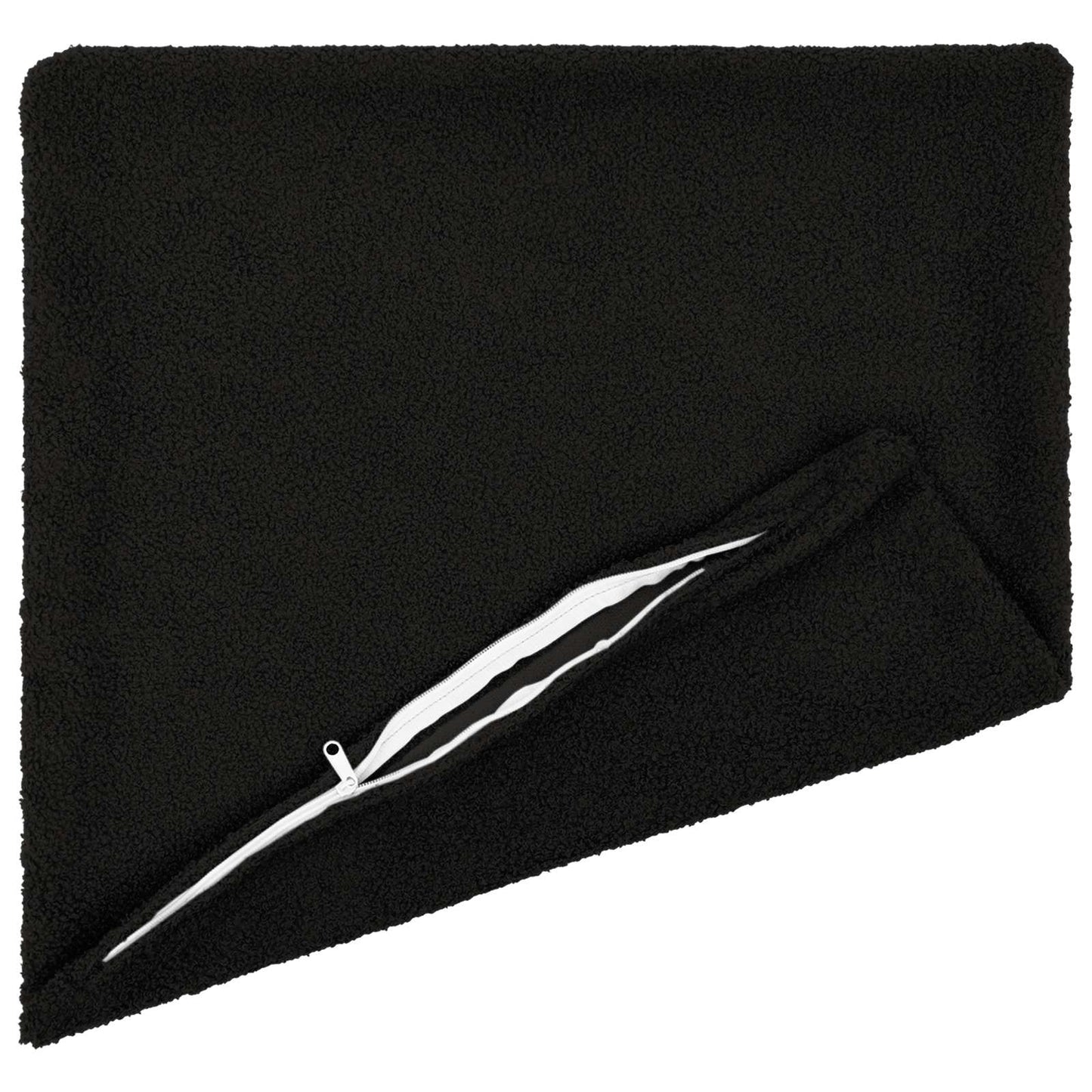 Cushion Cover 12 pcs HEERLEN Black 40 x 40 cm Bouclé