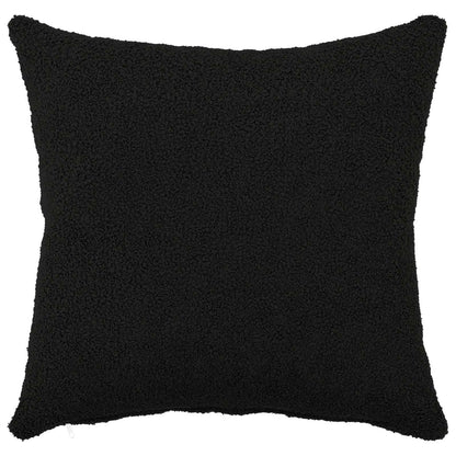 Cushion Cover 12 pcs HEERLEN Black 40 x 40 cm Bouclé