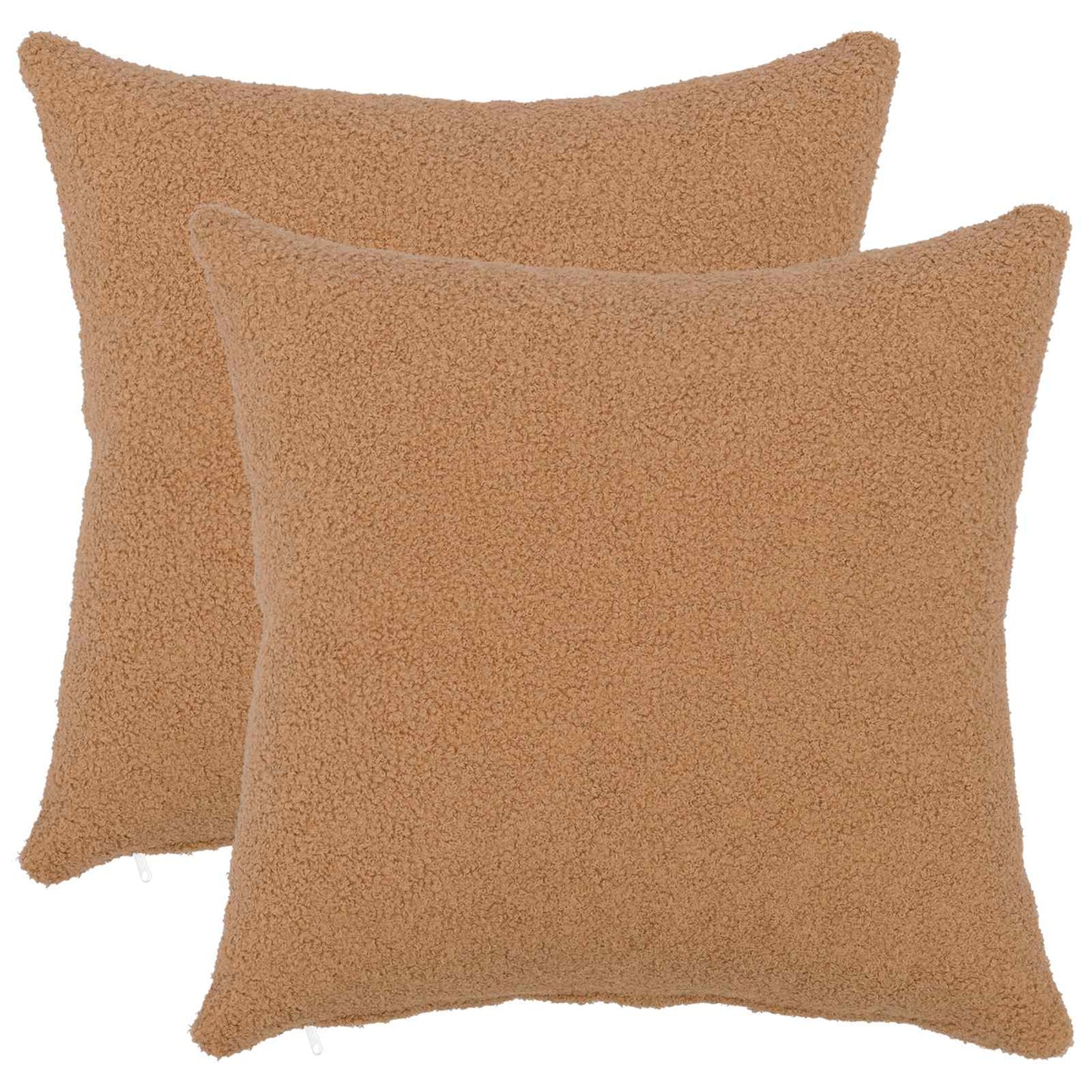 Cushion Cover 2 pcs HEERLEN Beige 40 x 40 cm Bouclé