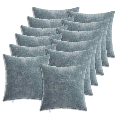 Cushion Cover 12 pcs HEERLEN Light Blue 40 x 40 cm